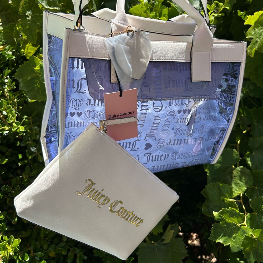 NEW Juicy Couture: Beach Tote in Heart Dazzling Blue
